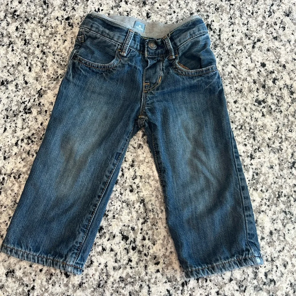 GAP Baby Boys Medium Wash Blue Denim Jeans Bundle, Size 12-18 Months